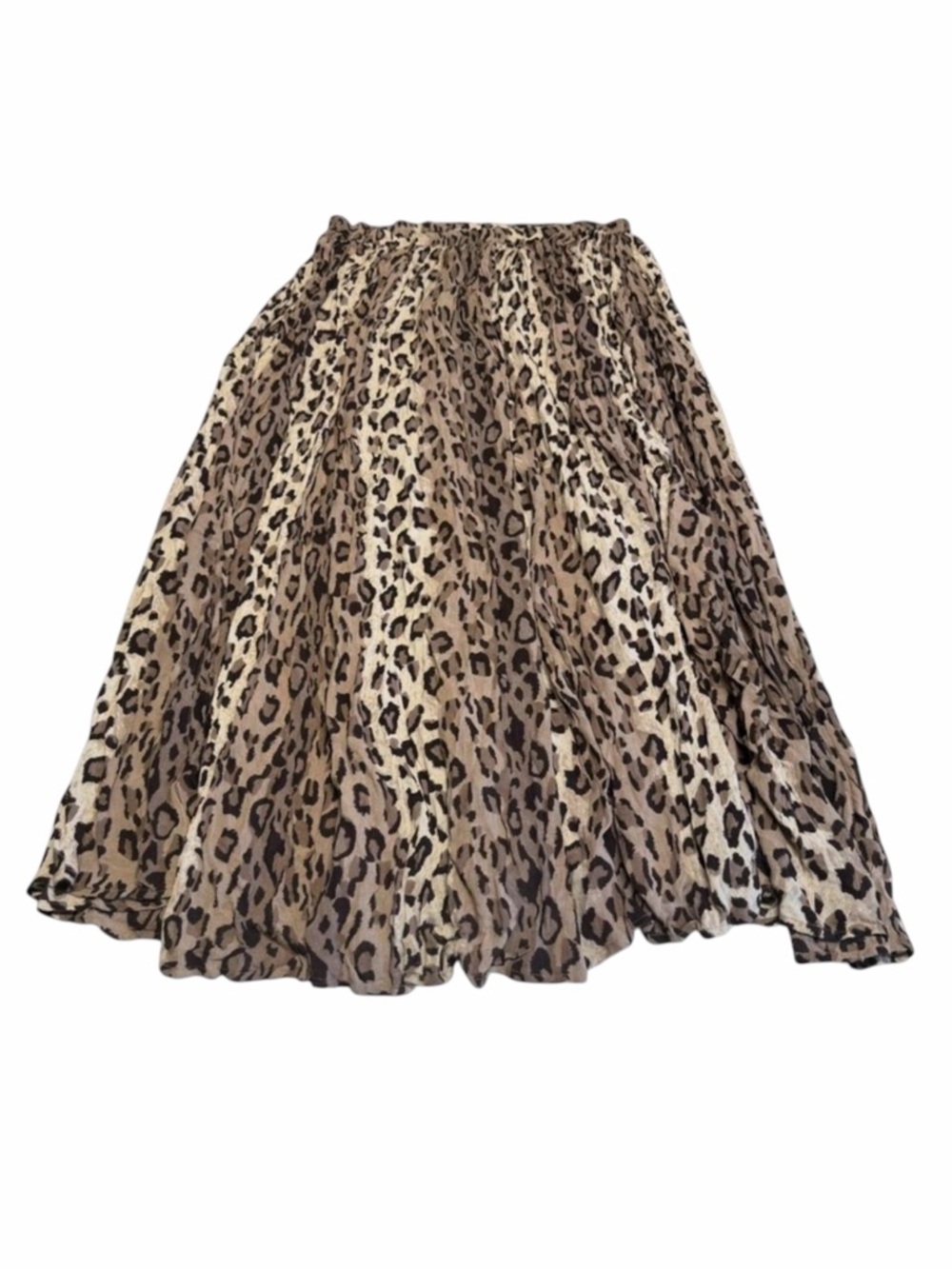 Vintage 90’s Leopard Cheetah Print Maxi Skirt Women’s XL Boho Indie Summer